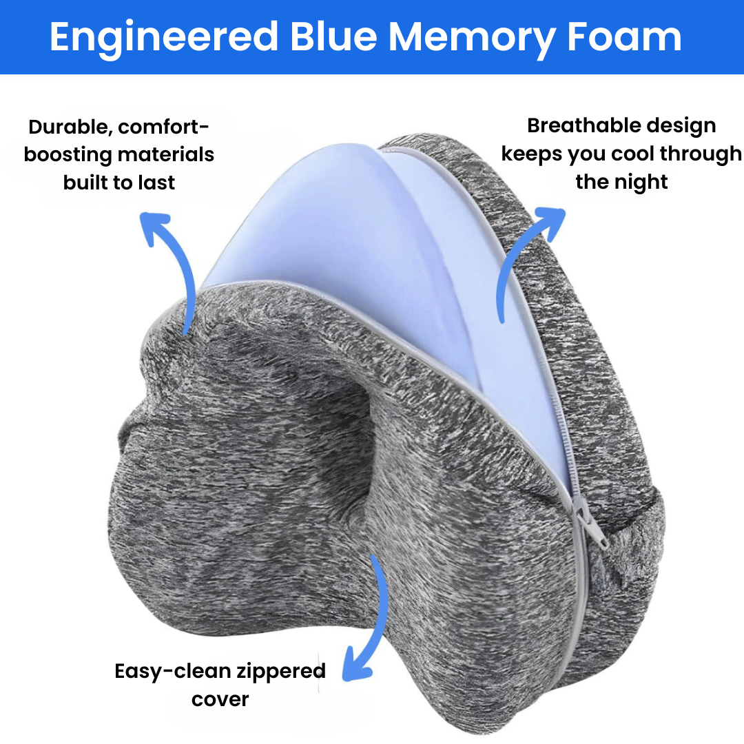 Memory Foam Leg Support Pillow + FREE Pillow Cover 2