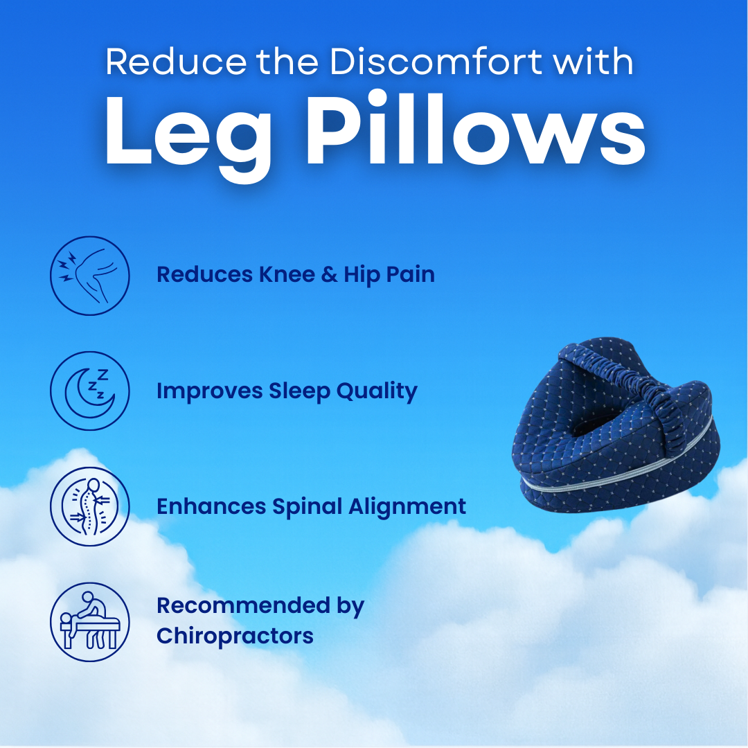 Memory Foam Leg Support Pillow + FREE Pillow Cover 2