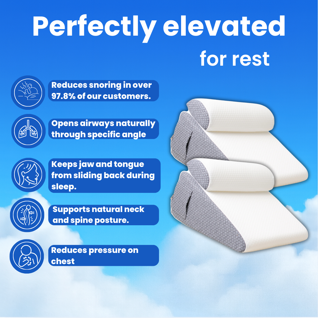 Snore & Sleep Apnea Relief Wedge Pillow + 3 FREE Gifts