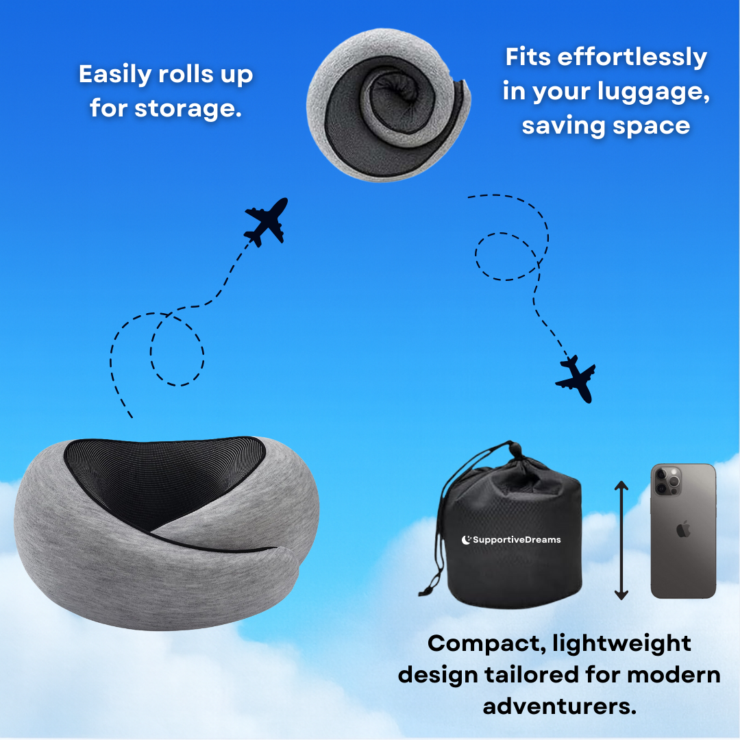Supportive Dreams™ Neck Pain Relief Travel Pillow