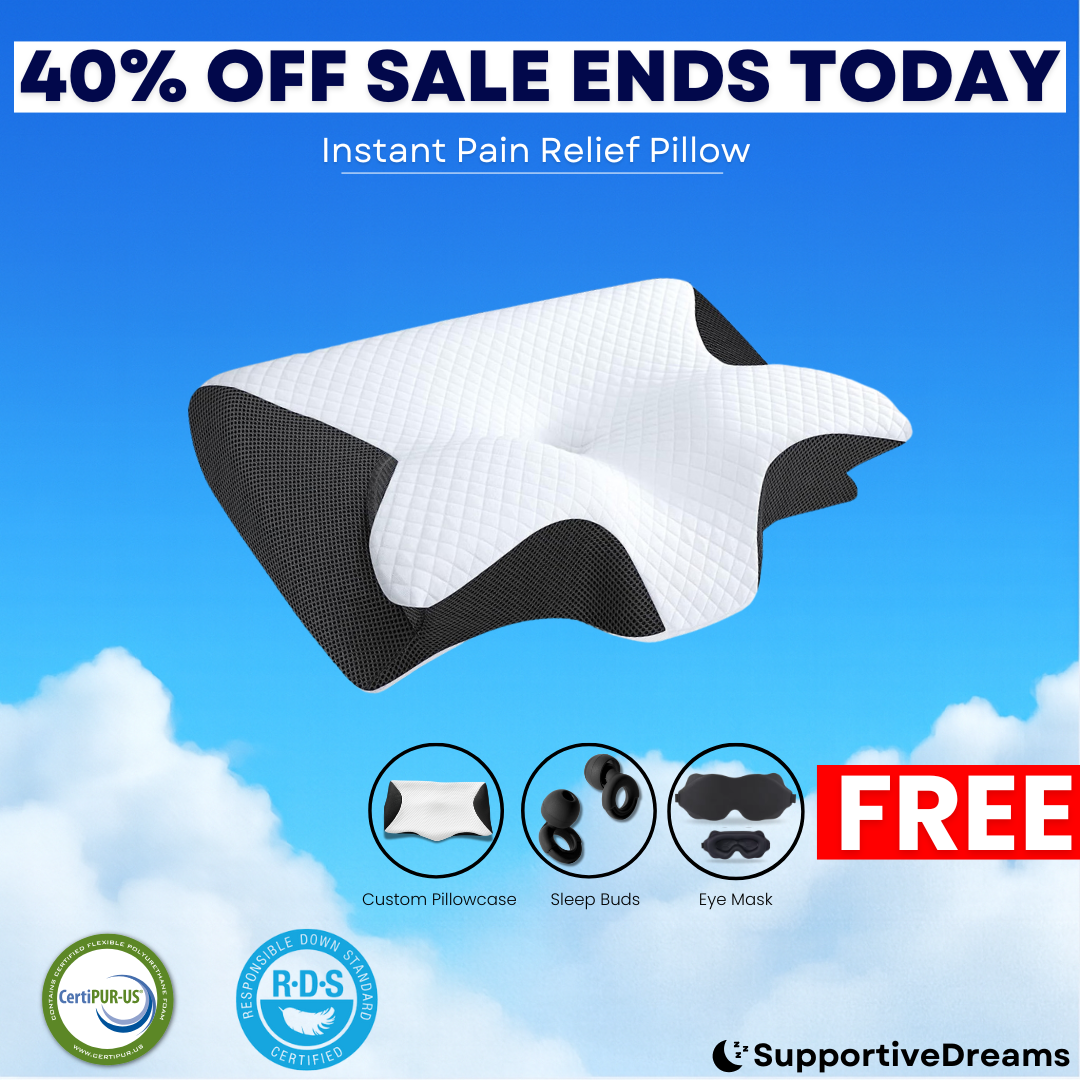 Supportive Dreamsâ„¢ Pain Relief Pillow + 3 FREE Gifts