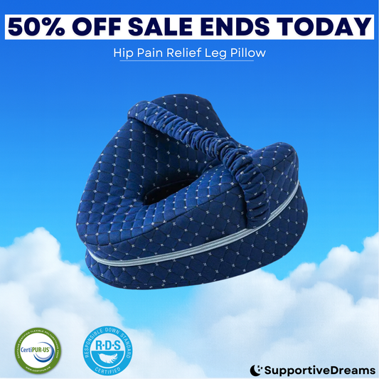 Memory Foam Leg Support Pillow + FREE Pillow Cover