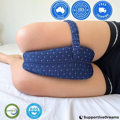 Memory Foam Leg Support Pillow + FREE Pillow Cover 2